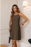Vestido Curto Com Lastex Feminina Revanche Matiana VERDE MUSGO