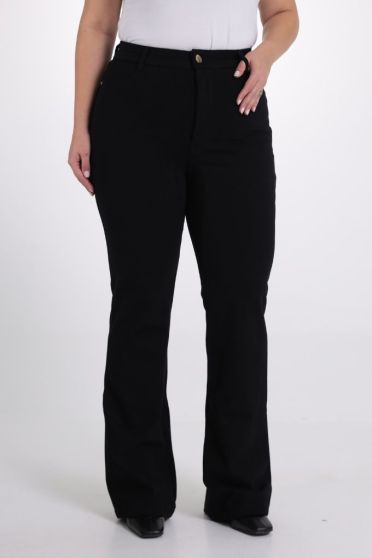 Calça Bandagem Flare Curvy Feminina Revanche Pombas 