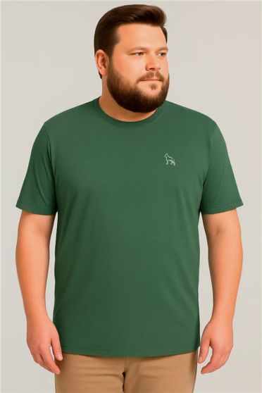 Camiseta Bordada Plus Size Masculina Revanche Medina VERDE ASPEN