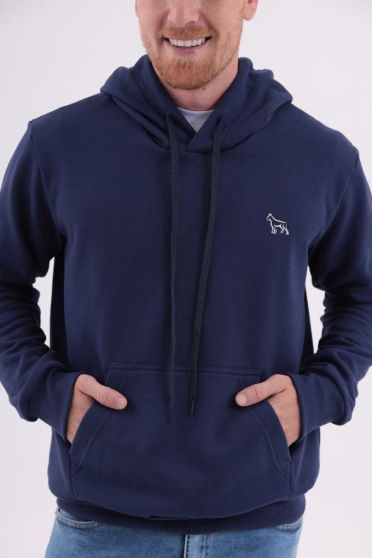 Blusa De Moletom Com Capuz Masculino Revanche Tibete AZUL MARINHO