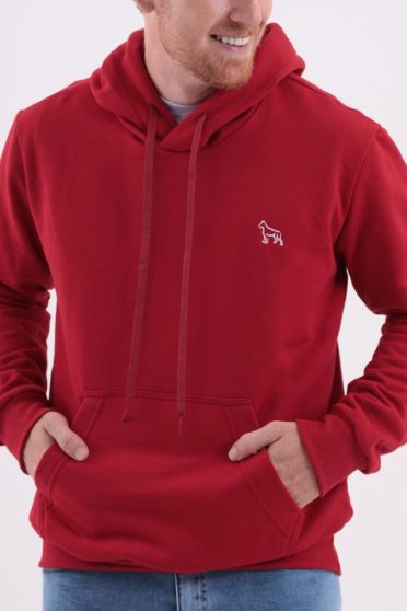 Blusa De Moletom Com Capuz Masculino Revanche Tibete BORDO