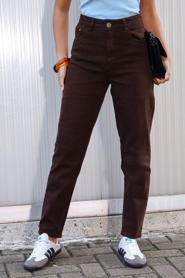 Calça Cigarrete Mom Color Feminina Revanche Riviera MARROM CAFE