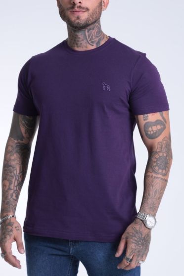 Camiseta Basica Manga Curta Masculino Revanche Chuy VIOLETA