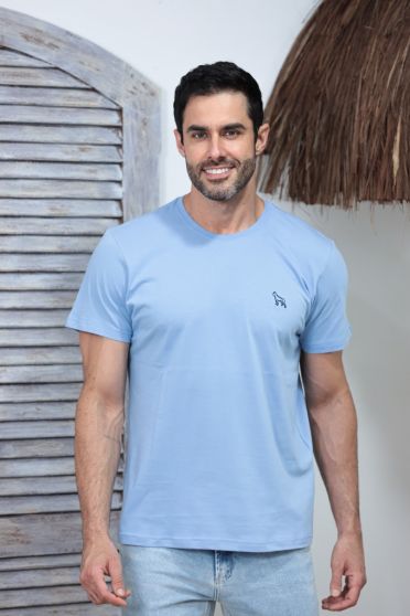 Camiseta Basica Masculino Revanche Foggia AZUL SERENITY