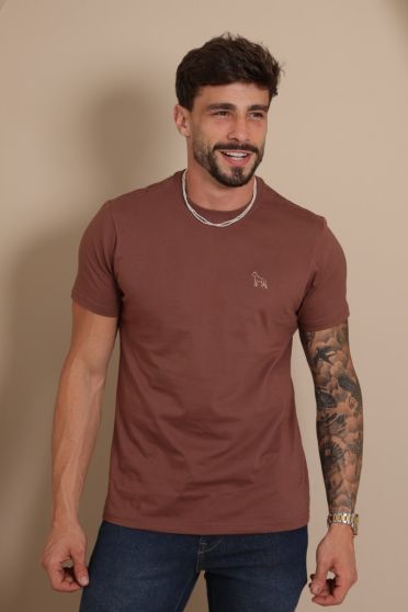 Camiseta Basica Masculino Revanche Foggia MARROM