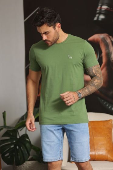 Camiseta Basica Masculino Revanche Foggia MILITAR