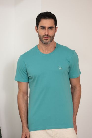 Camiseta Basica Masculino Revanche Foggia VERDE TURQUESA