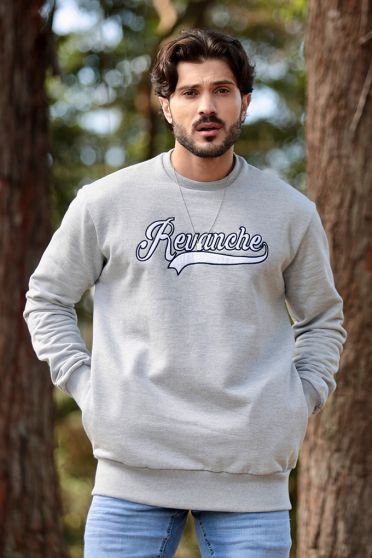 Moletom Felpado e Bordado Masculino Revanche Filomélio MESCLA