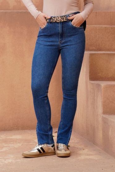 Calça Jeans Skinny Com Barra A Fio e Abertura Feminina Revanche Palmela UNICA