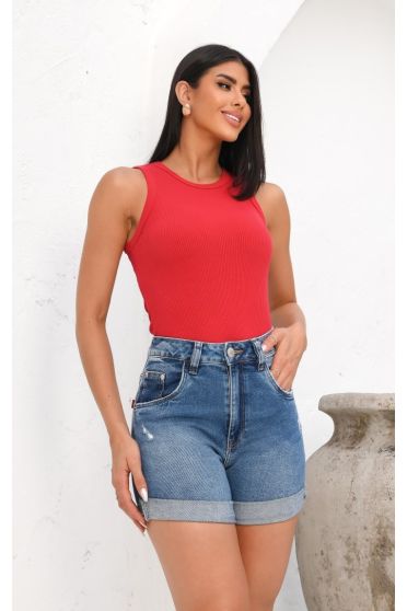 Regata Cavada Básica Feminina Revanche Itapuca VERMELHO
