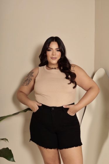 Regata Canelada Curvy Feminina Revanche Zuara BEGE