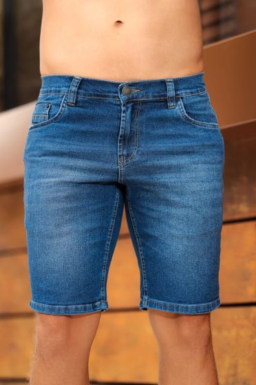 Bermuda Jeans Masculina Revanche Tolga Azul