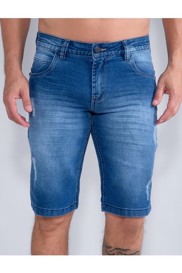 Bermuda Jeans Masculina Revanche Facundes Azul