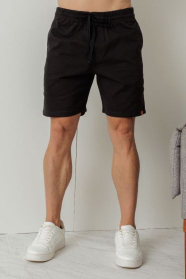 Bermuda Color Com Elástico Masculina Revanche Cúrubis PRETO