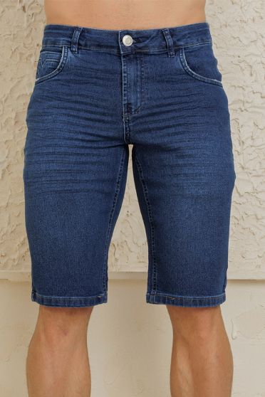 Bermuda Jeans Espelho Bordado Relevo Masculina Revanche Albócelo UNICA