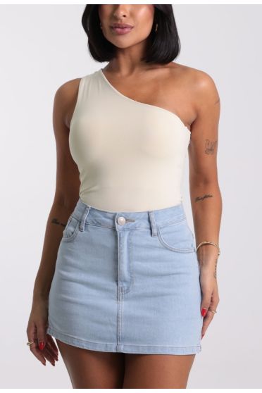 Blusa Regata Ombro Só Poliamida Revanche - BL.FEM.00246 CREME