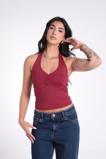 Blusa Frente &Uacute;nica Feminina Revanche Daiane MARSALA