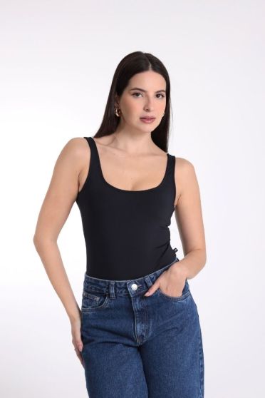 Body Maiô Cavado Feminino Decote Profundo Revanche-BL.FEM.00265 PRETO