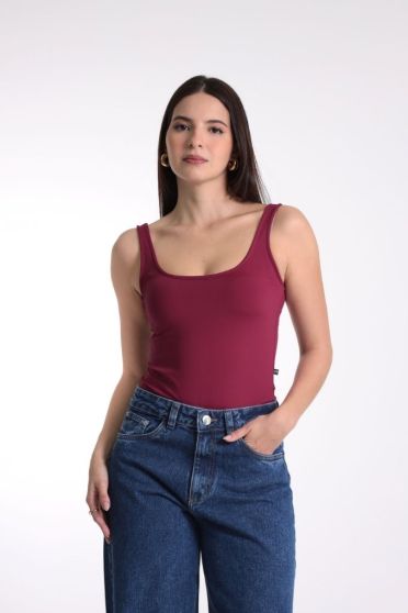 Body Maiô Cavado Feminino Decote Profundo Revanche-BL.FEM.00265 VINHO