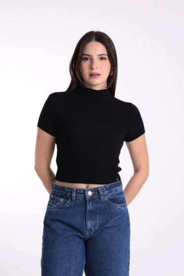 Blusa Feminina Manga Curta Gola Rolê Revanche Zurique