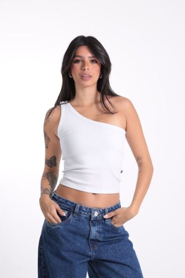 Blusa Ombro Só Com Acessório Revanche-BL.FEM.00277 BRANCO