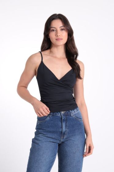Blusa Feminina Alcinha Com Transpasse Revanche-BL.FEM.00288 PRETO