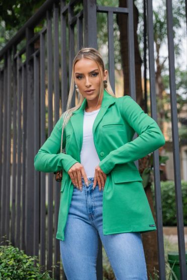 Blazer de Bandagem Feminina Revanche Rutana VERDE