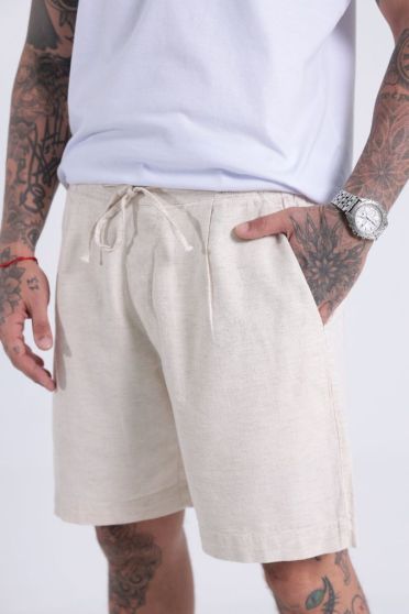 Bermuda Masculina Alfaiataria Linho Revanche - BM.MAS.00061 CRU