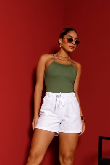 Body De Alcinha Básico  Feminino Revanche Marcelândia VERDE