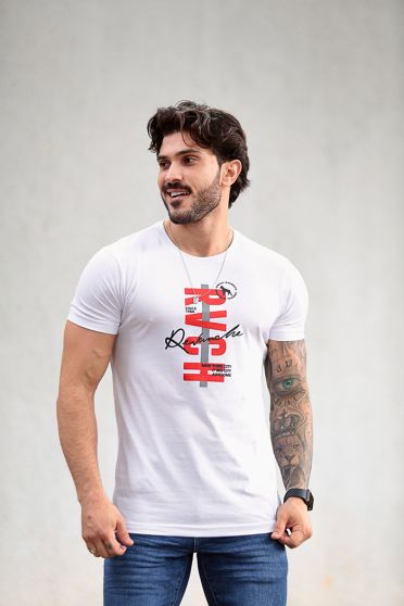 Camiseta Estampada Masculino Revanche Alquizar BRANCO
