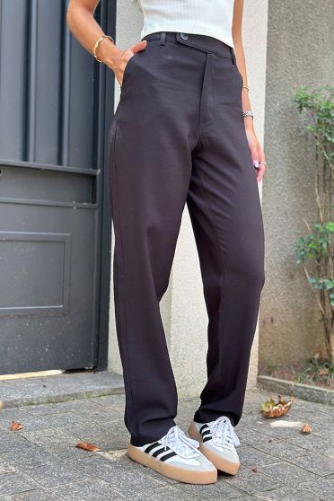 Calça Alfaiataria Cos Com Recorte Feminina Revanche Arvoredo PRETO