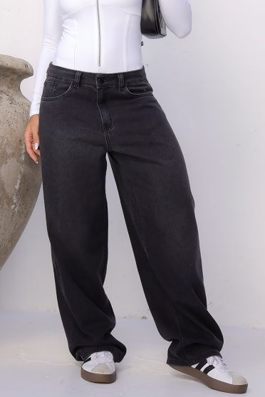 Calça Jeans Baggy Barra Normal Feminino Revanche Ismaília Unica