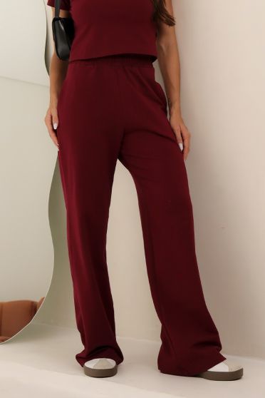 Calça Moletom Cos Com Elastico Feminino Revanche Urabá VINHO