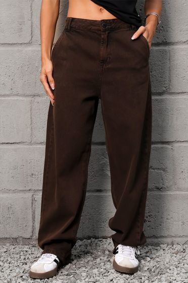 Calça Jeans Baggy Bolso Faca Feminino Revanche Catuíaca UNICA