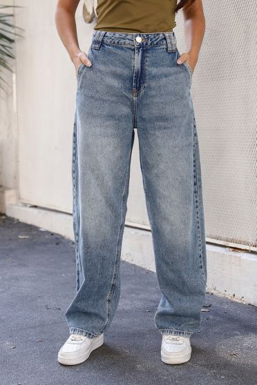 Calça Jeans Baggy Bolso Faca Feminino Revanche Mésua UNICA