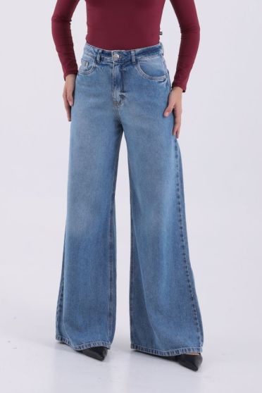 Calça Pantalona Jeans Feminina Revanche Luanda UNICA