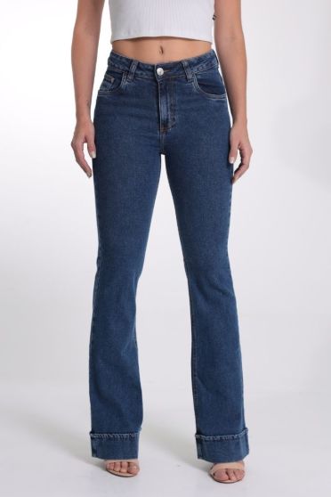 Calça Jeans Flare Barra Italiana Feminino Revanche Caledônia UNICA