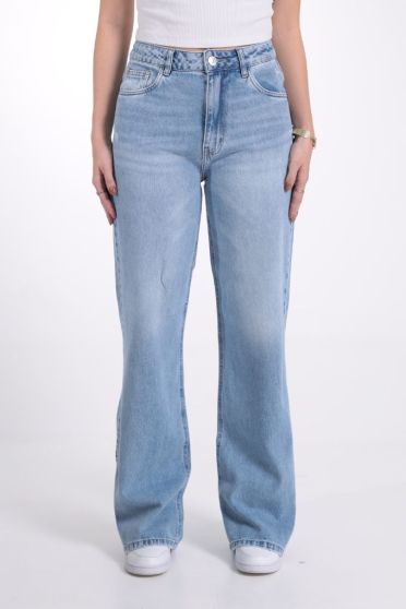 Cal&ccedil;a Jeans Wide Leg Com Abertura Feminina Revanche Stella UNICA