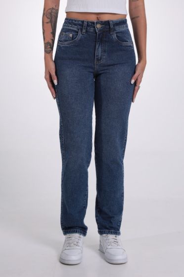 Cal&ccedil;a Jeans Reta Com Recortes Feminina Revanche Pearl UNICA