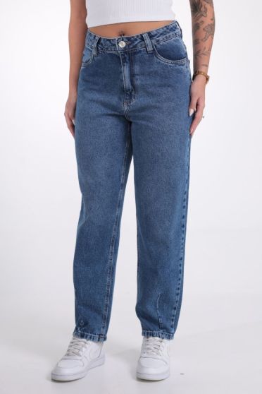 Cal&ccedil;a Jeans Mom Com Pregas Feminina Revanche Thais UNICA