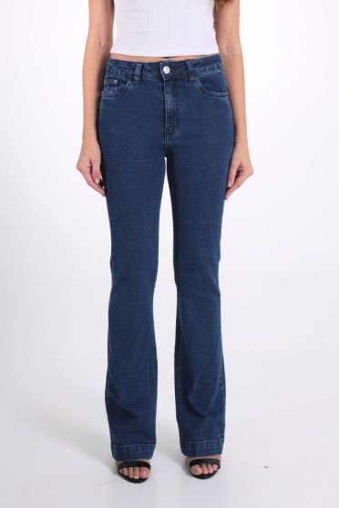 Cal&ccedil;a Flare Jeans Feminina Barra Normal Revanche Madri UNICA