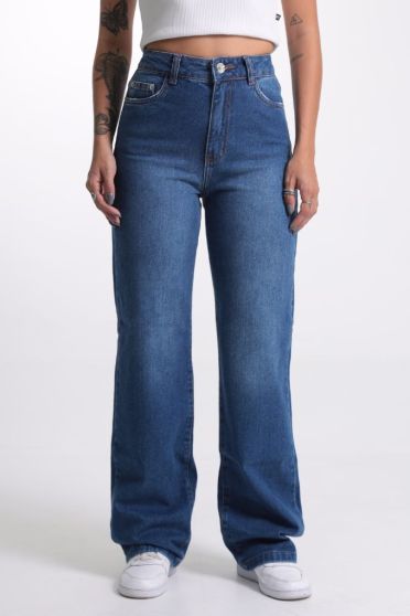 Calça Reta Jeans Feminina Básica Revanche-CA.FEM.00578 UNICA