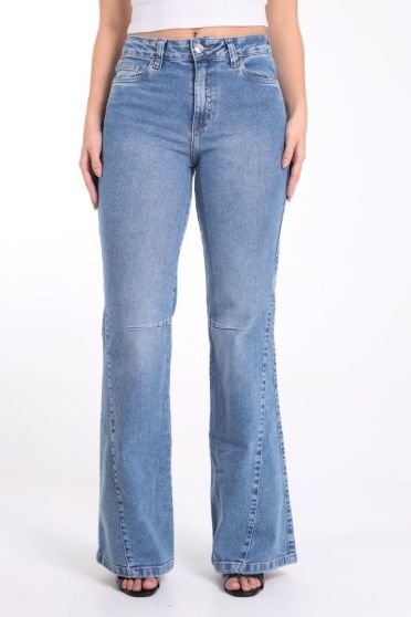 Calça Flare Jeans Feminina Com Recorte Revanche-CA.FEM.00596 UNICA