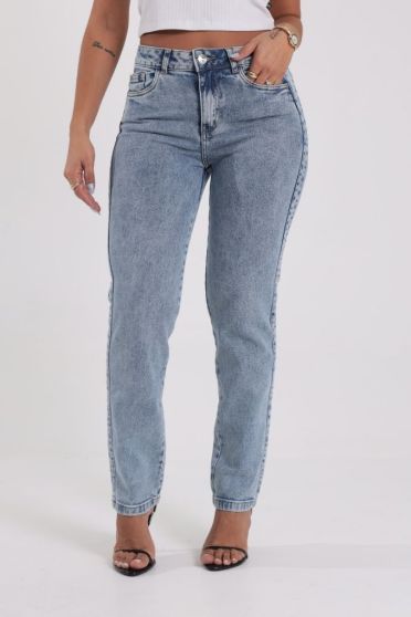 Calça Feminina Reta Jeans Com Recorte Revanche-CA.FEM.00598 UNICA
