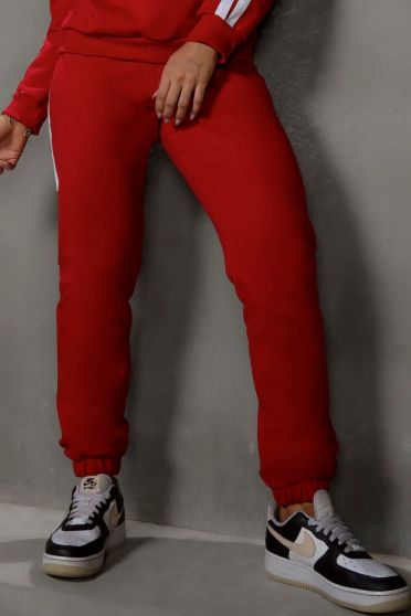 Calça De Moletom Com Cardaço Feminina Revanche Miracema BORDO