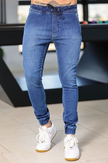 Calça Jeans Jogger Masculina Revanche Avellino Azul