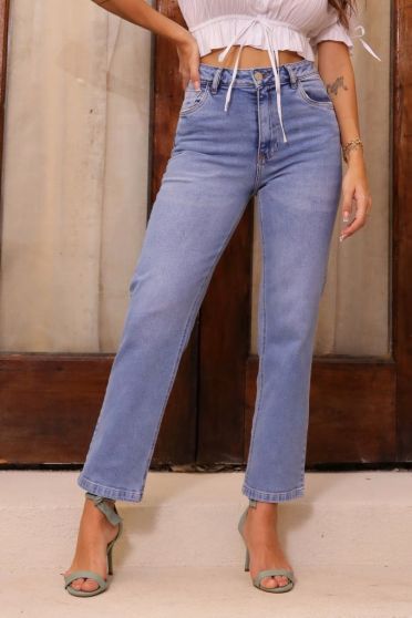 Calça jeans mom feminina Revanche Godoy Azul