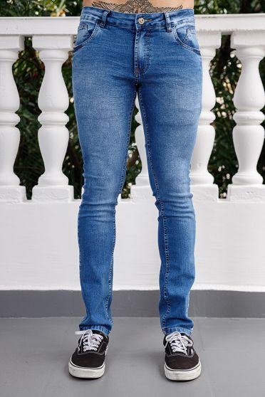 Calça Jeans Reta Masculina Revanche Canillo Azul