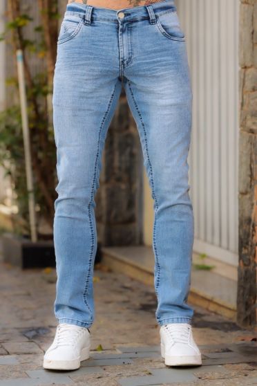 Calça Jeans Reta Barra Normal Masculina Revanche Solenzo UNICA