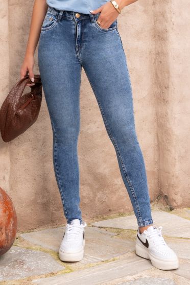 Calça Jeans Skinny Com Elastano Feminina Revanche Abanilla Azul
